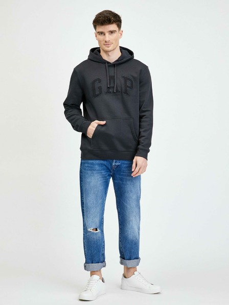 GAP Mikina fleece logo GAP kapucňa