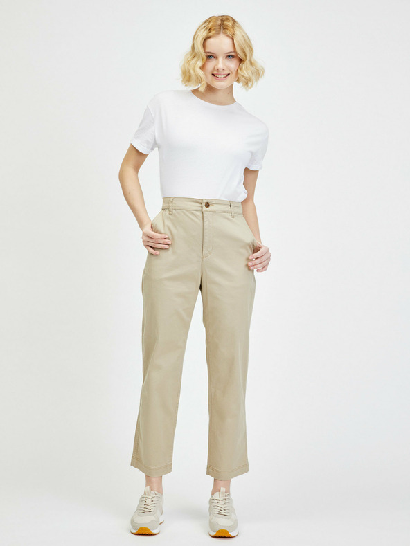GAP Nohavice girlfriend khaki high rise GAP