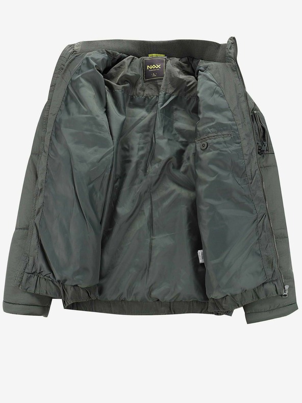 NAX Šedá pánska zimná prešívaná bunda NAX Mabor