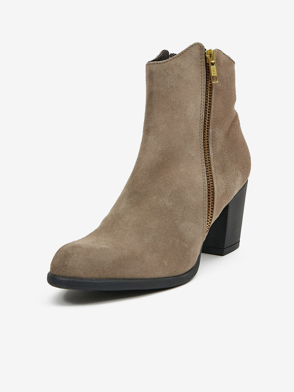 Ojju Šedé dámske semišové členkové čižmy OJJU