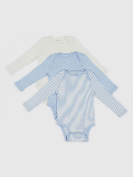 GAP Baby body s dlhým rukávom, 3 ks GAP