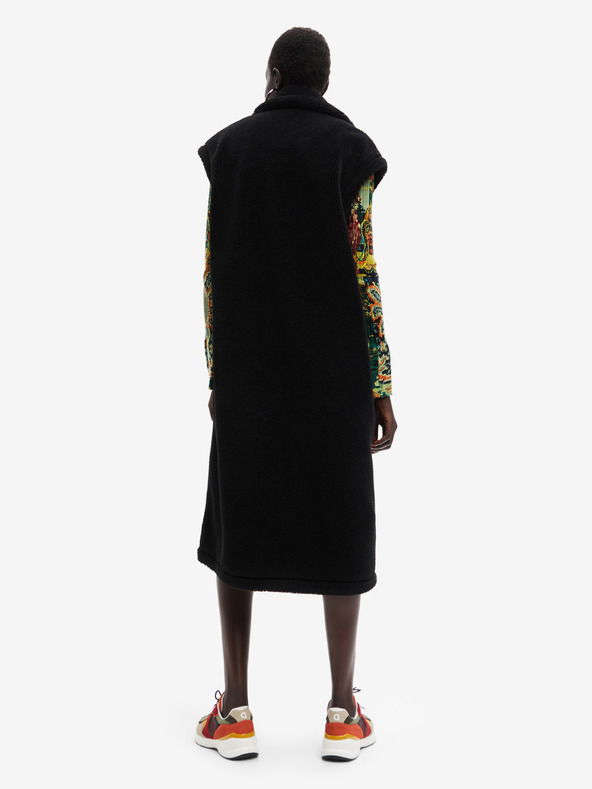 Desigual Čierna dámska vesta Desigual Cameron zo zmesi vlny