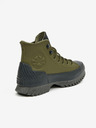 Converse Čierno-zelené členkové kožené zateplené tenisky Converse Chuck Taylor All Star Lugged Winter 2.0