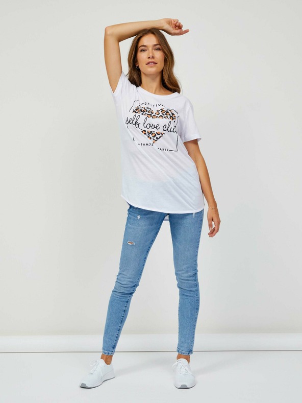 Sam 73 Biele dámske tričko SAM 73 Inathi