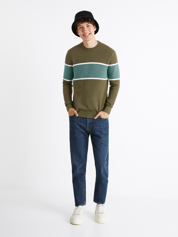 Celio Modré pánske straight fit džínsy Celio C85 Corelax2