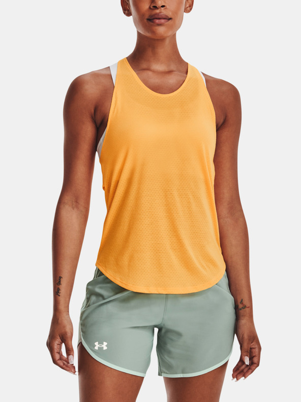 Under Armour Oranžové dámske tielko Under Armour UA Streaker