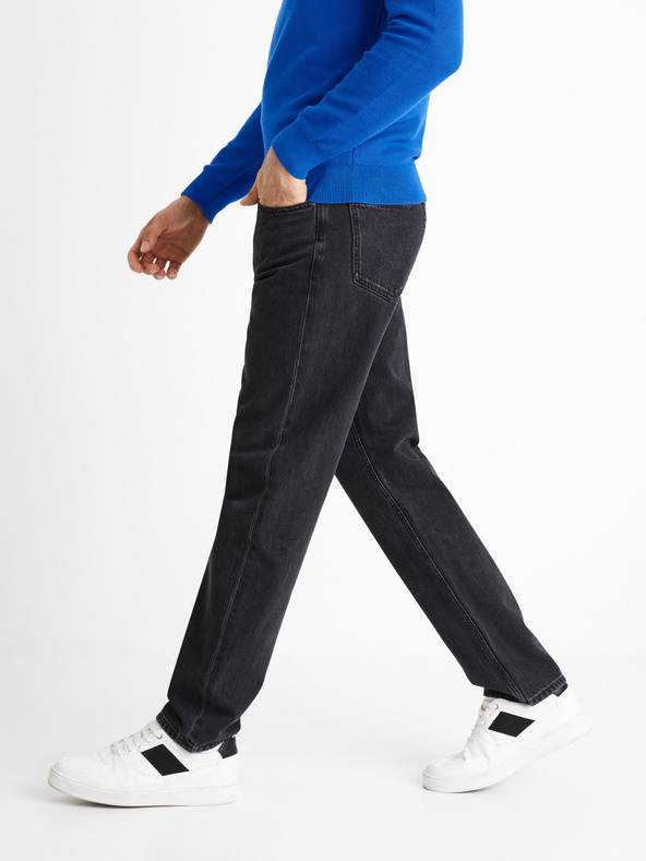 Celio Čierne voľné džínsy Celio C75 Coback4