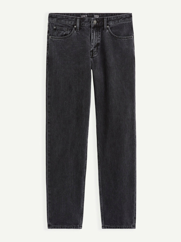 Celio Čierne voľné džínsy Celio C75 Coback4