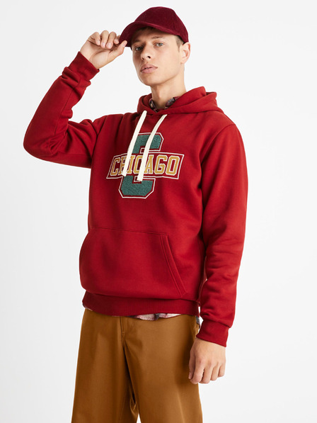Celio Červená pánska mikina Celio Chicago