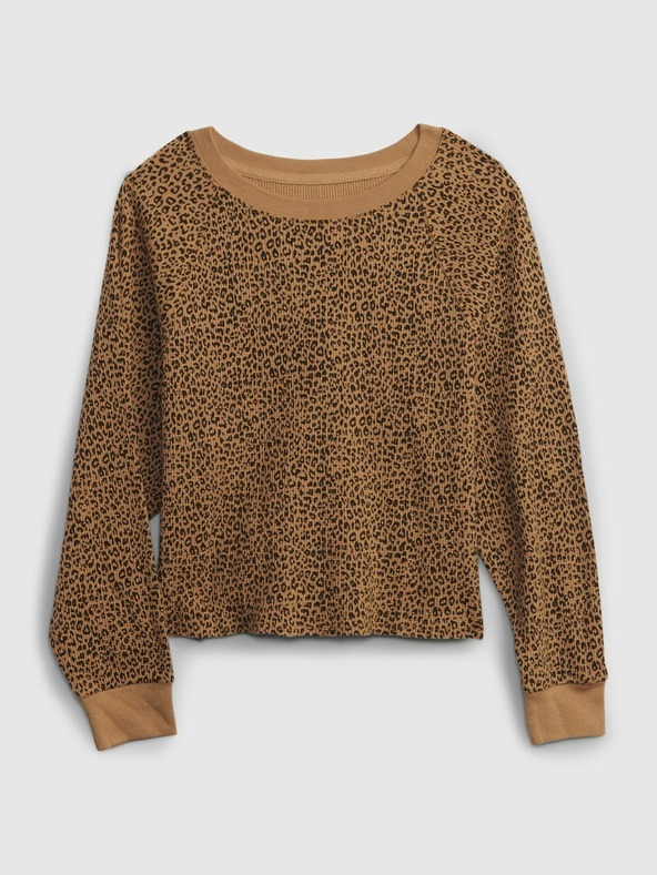 GAP Detské tričko so vzorom leopard GAP