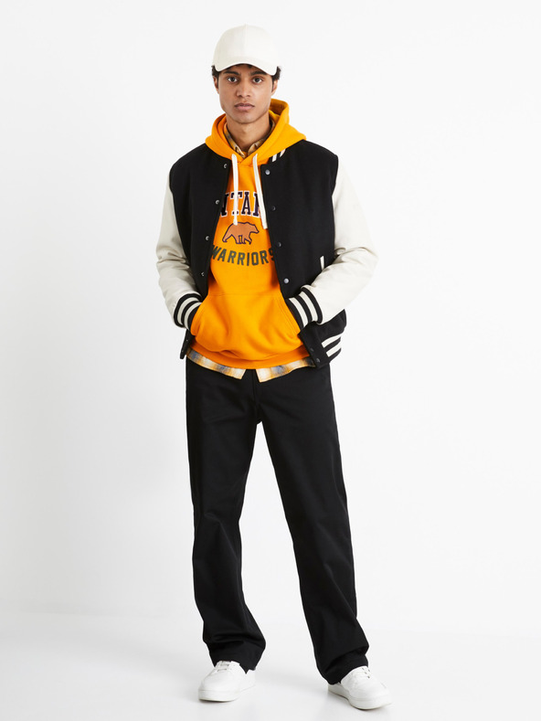 Celio Čierne pánske voľné nohavice Celio Coloose1