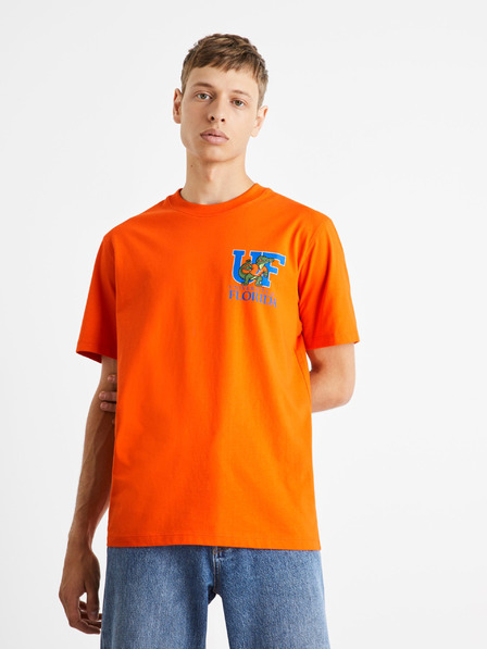 Celio Oranžové pánske tričko Celio University of Florida