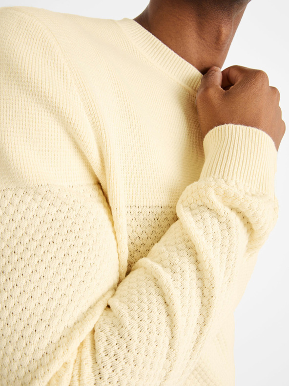 Celio Krémová Pánsky sveter Celio Cebbublo