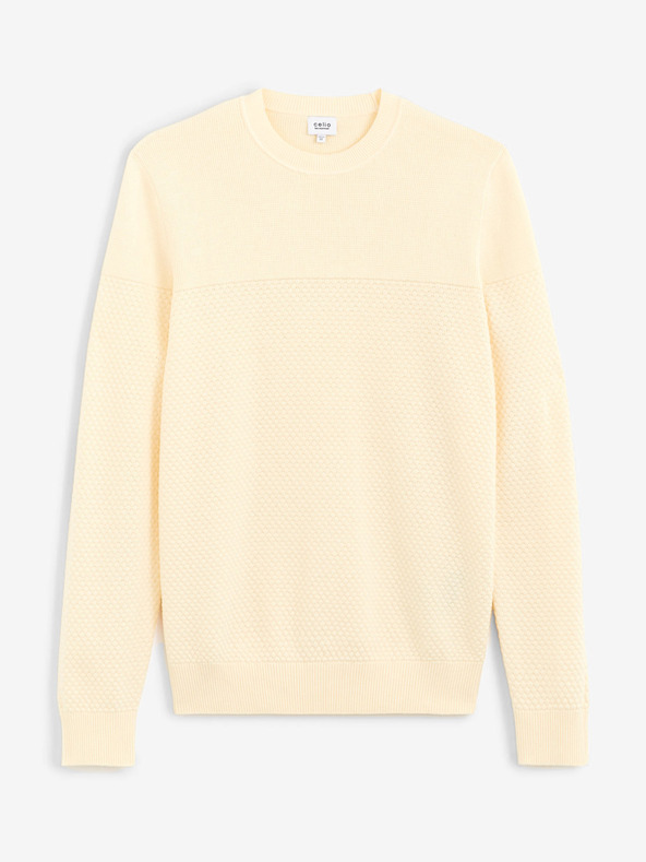 Celio Krémová Pánsky sveter Celio Cebbublo