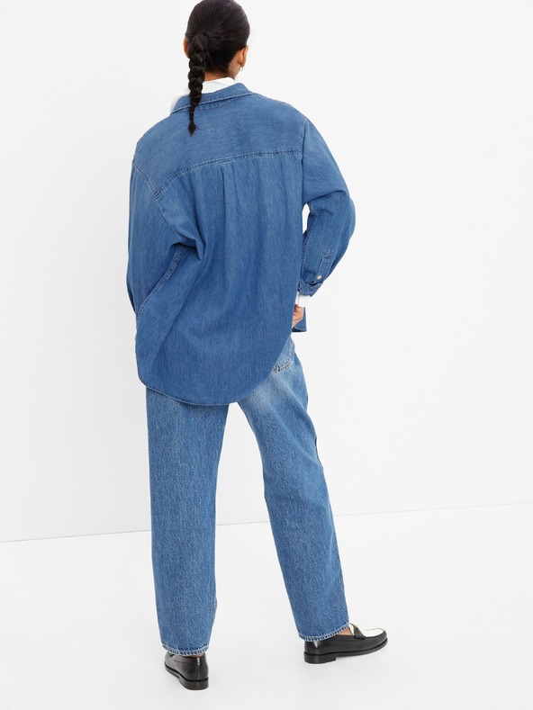 GAP Džínsová košeľa oversize GAP