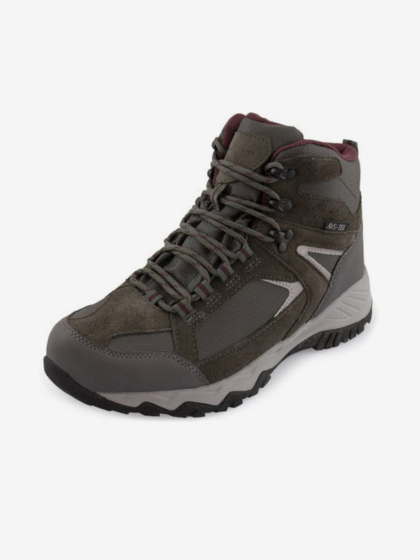 ALPINE PRO Šedo-zelené unisex outdoorové topánky ALPINE PRO ROMOOS