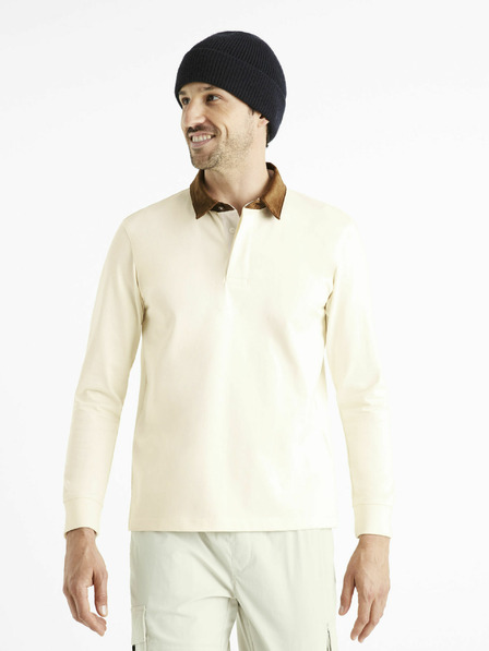 Celio Krémová pánska polokošeľa Celio Ceroy