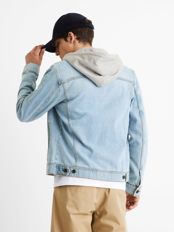 Celio Svetlomodrá pánska džínsová bunda Celio Cudenshood