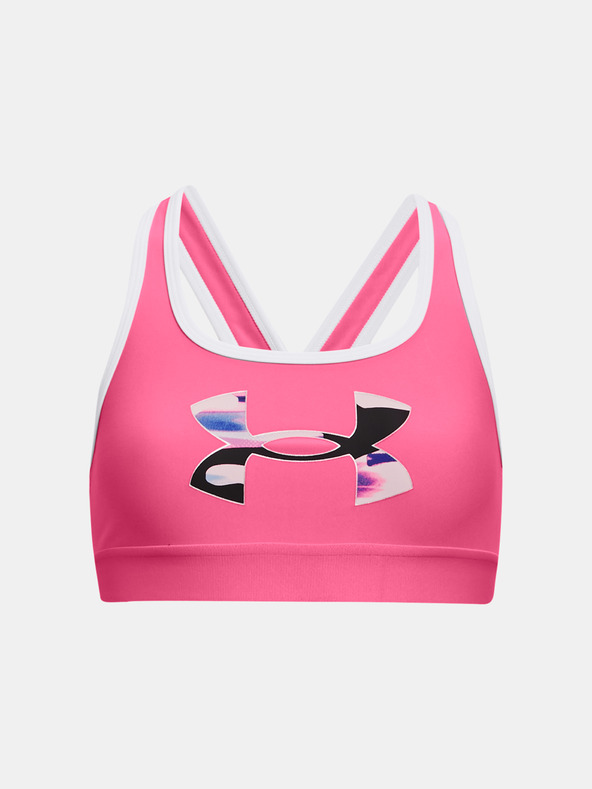 Under Armour Under Armour G Crossback Graphic Pink Dievčenská podprsenka