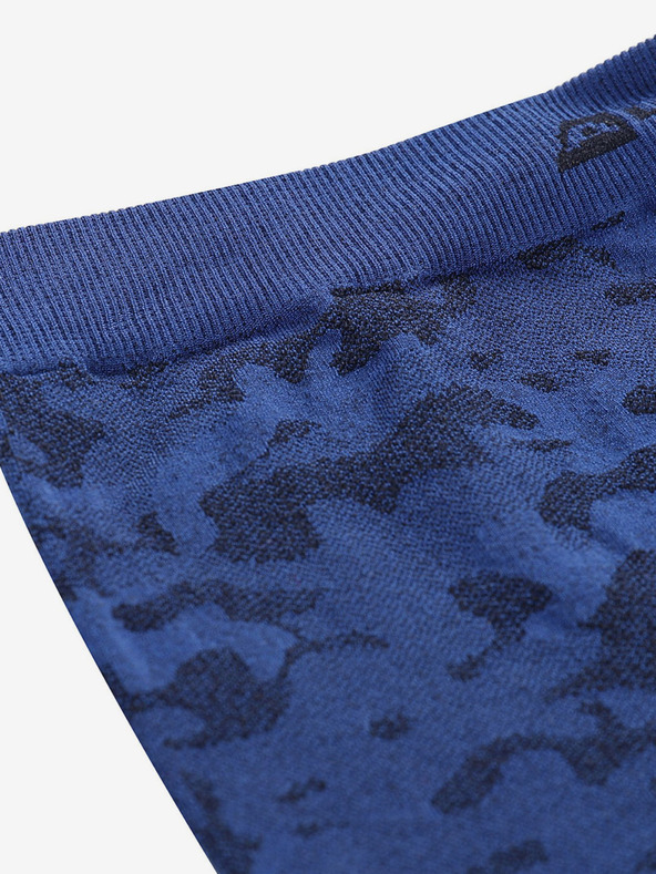 ALPINE PRO Tmavomodré dievčenské vzorované funkčné legíny ALPINE PRO Elibo