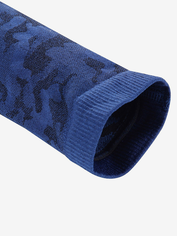 ALPINE PRO Tmavomodré dievčenské vzorované funkčné legíny ALPINE PRO Elibo