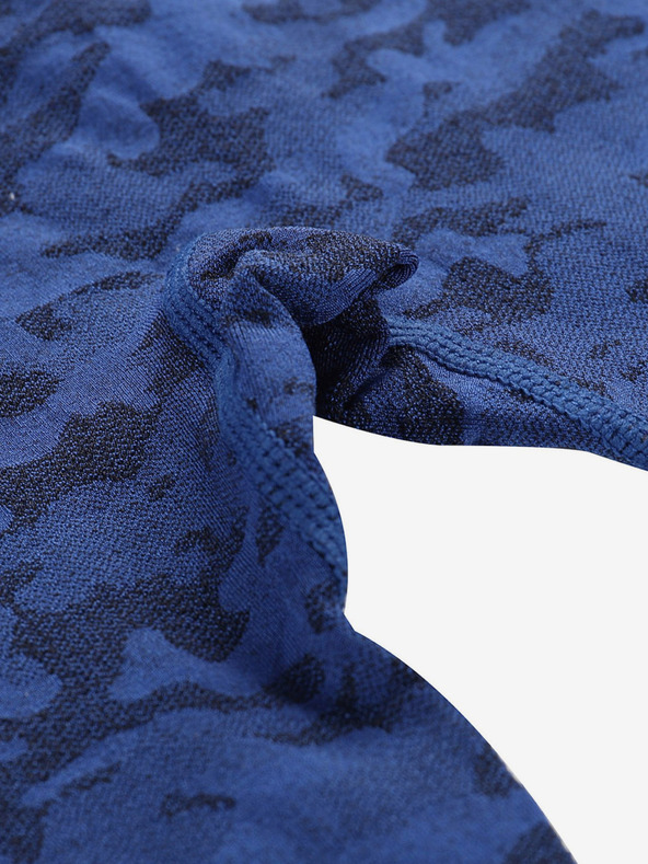 ALPINE PRO Tmavomodré dievčenské vzorované funkčné legíny ALPINE PRO Elibo