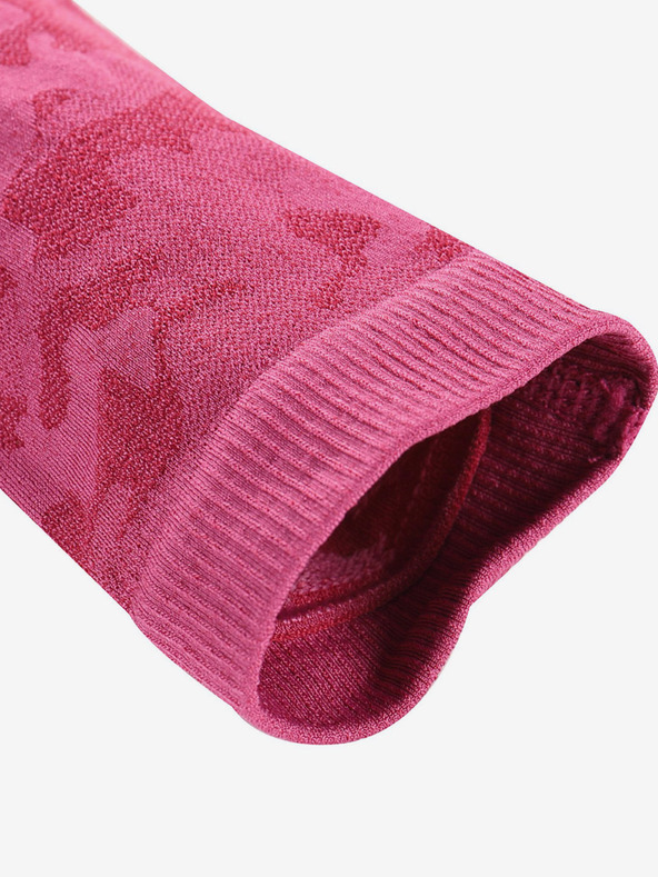 ALPINE PRO Tmavoružové dievčenské vzorované funkčné legíny ALPINE PRO Elibo