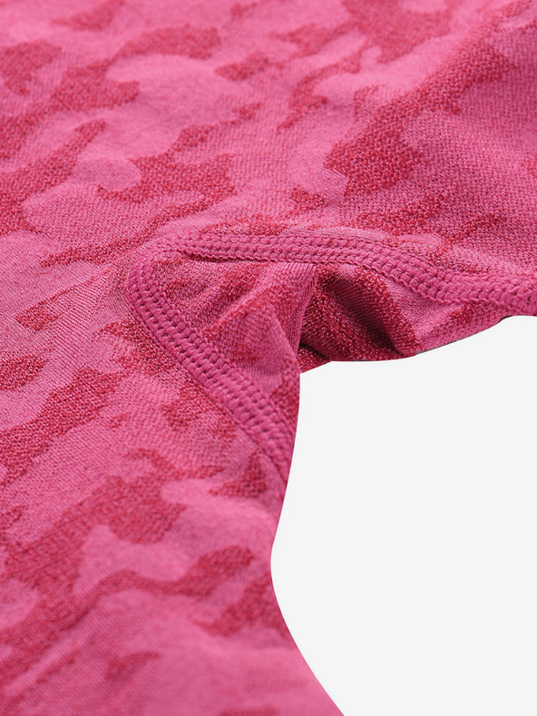 ALPINE PRO Tmavoružové dievčenské vzorované funkčné legíny ALPINE PRO Elibo