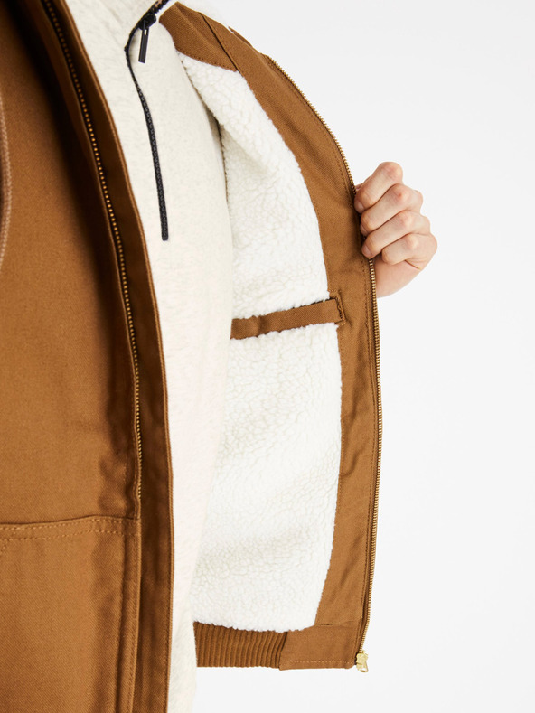 Celio Hnedá pánska bunda Celio Cuhoodie