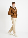 Celio Hnedá pánska bunda Celio Cuhoodie
