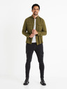 Celio Khaki pánska flanelová košeľa Celio Caoflacko