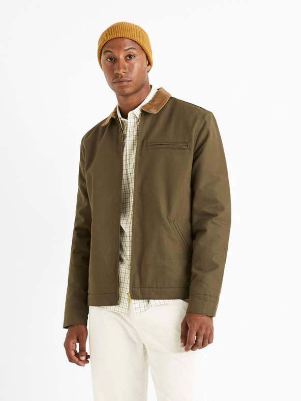 Celio Khaki pánska nepremokavá bunda Celio Cujacket
