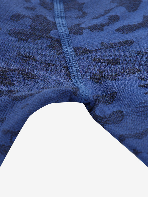 ALPINE PRO Tmavo modré detské vzorované funkčné tričko ALPINE PRO Lubino