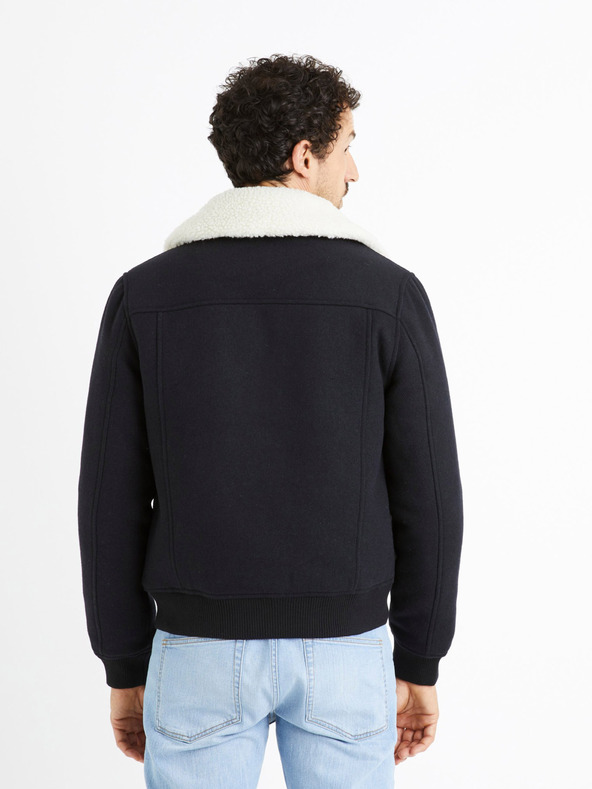 Celio Čierna pánska bunda Celio Cuaviator