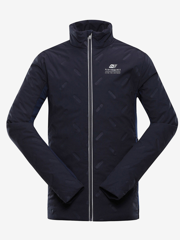 ALPINE PRO Tmavomodrá pánska outdoorová bunda s úpravou DWR ALPINE PRO Barit