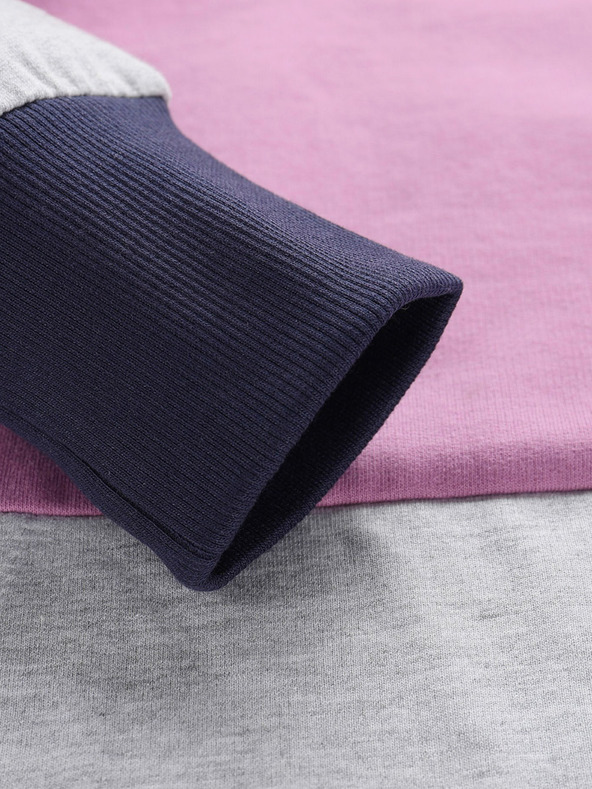 NAX Šedá a fialová dámska mikina NAX Onoda