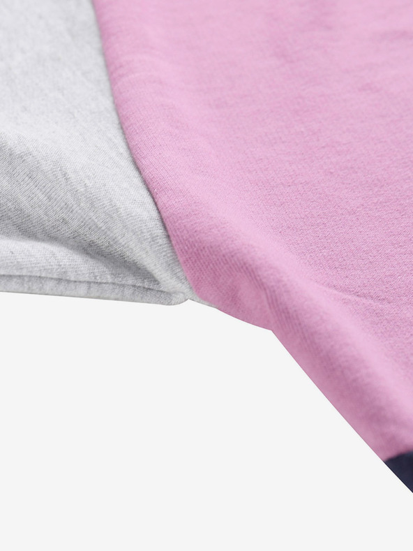 NAX Šedá a fialová dámska mikina NAX Onoda