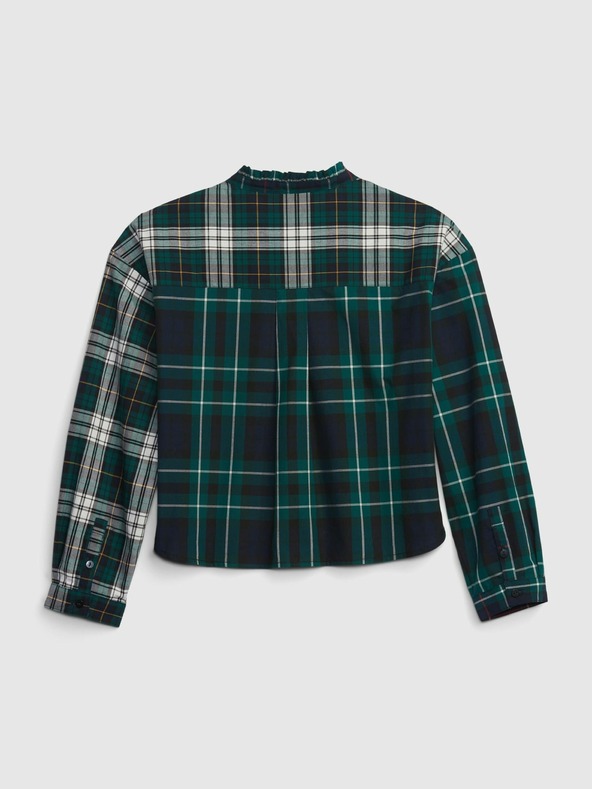 GAP Detská kockovaná pyžamová košeľa GAP