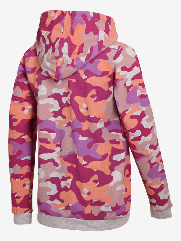 NAX NAX ABEKO ružová a sivá detská vzorovaná mikina