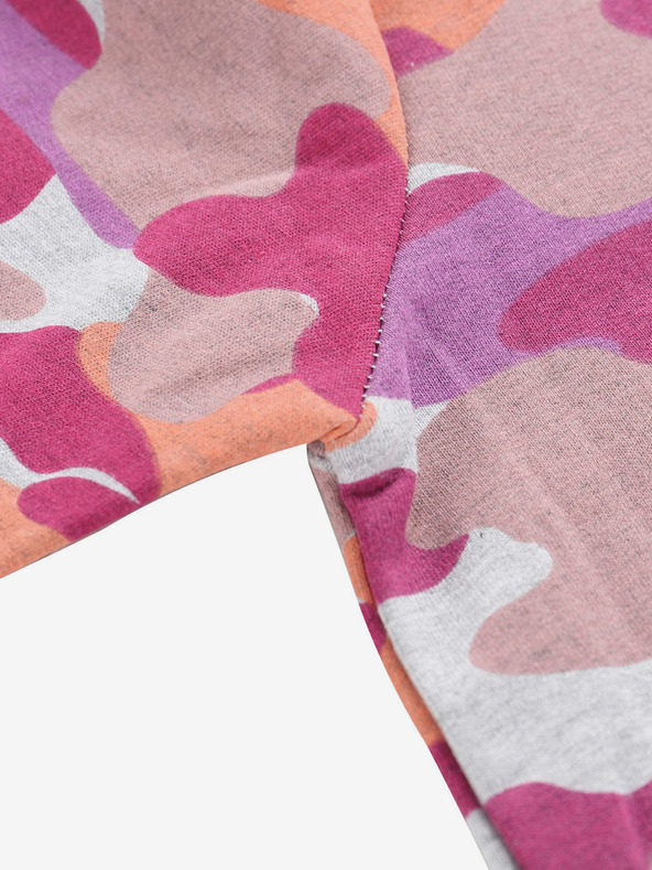 NAX NAX ABEKO ružová a sivá detská vzorovaná mikina