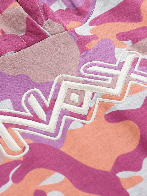 NAX NAX ABEKO ružová a sivá detská vzorovaná mikina