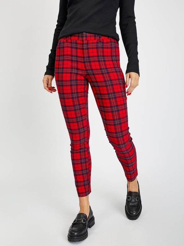 GAP Kockované nohavice skinny bi-stretch GAP
