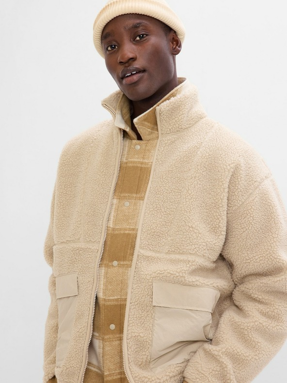 GAP Plyšová bunda na zips GAP