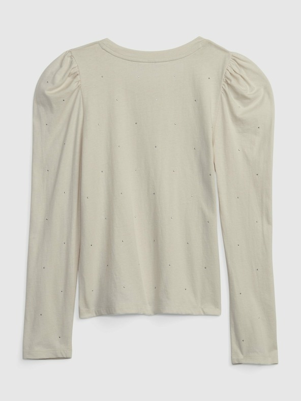 GAP Detské tričko s naberanými rukávmi GAP