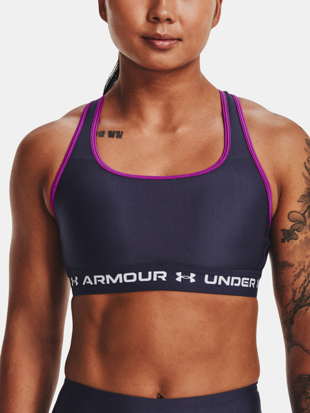 Under Armour Tmavo šedá športová podprsenka Under Armour Crossback Mid