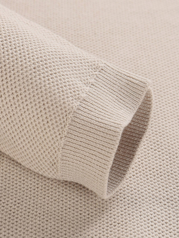 NAX Krémový pánsky sveter s kapucňou NAX Polin