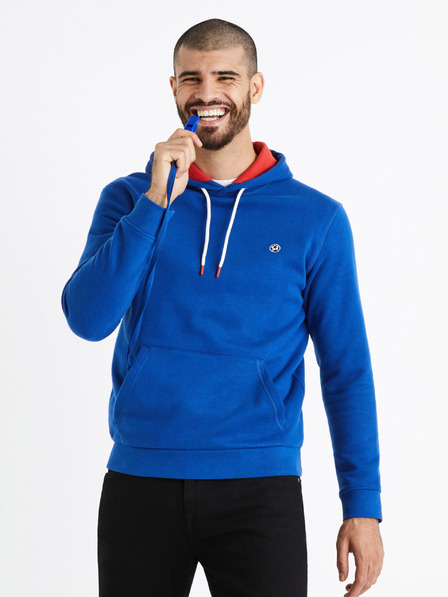 Celio Modrá športová mikina s píšťalkou Celio