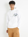 Celio Biela mikina s kapucňou Celio Hokusai