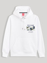 Celio Biela mikina s kapucňou Celio Hokusai