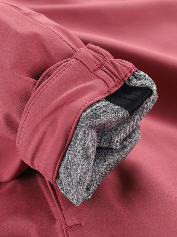 ALPINE PRO Šedo-ružová detská bunda ALPINE PRO GIBBO